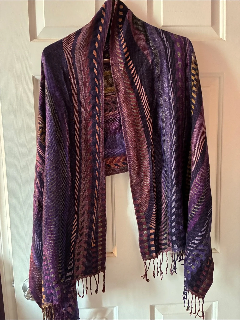 SILKBLEND PASHMINA WRAP CHECKERED MOTIF